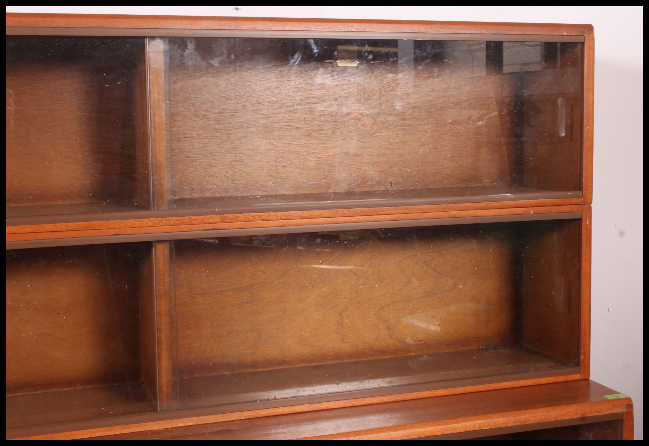 RETRO 'SIMPLEX' LIGHT MAHOGANY SECTIONAL BOOKCASE in the Globe Wernick style, - Image 2 of 3
