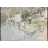 After W Russell Flint. A signed in pencil print of a watercolour.