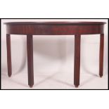 A Georgian mahogany demi lune console table - hall table.