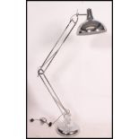 An excellent chrome floor standing large chrome standard lamp in the manner of Herbert Terry (