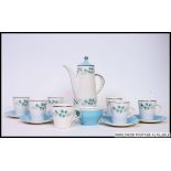 A retro 1950's Palissy '  Harebell ' pattern part tea service in a polychrome colour complete with