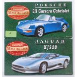 MATCHBOX: 2x Matchbox Masterclass Collection boxed 1:24 scale diecast model cards - Porsche and