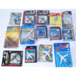 PLANES: A collection of 19x carded diecast model aeroplanes, to include Motor Max, Matchbox,