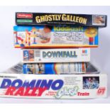 GAMES: A collection of vintage board games to include Domino Rally, Downfall, Matchbox,