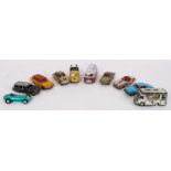 CORGI: A collection of 10x assorted loose vintage diecast model Corgi Toys cars - including 152,