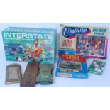 GAMES: A collection of assorted vintage toys and games to include an Interstate Multisport boxed