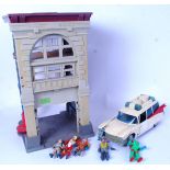 GHOSTBUSTERS: An original Kenner The Real Ghostbusters Fire House HQ playset,