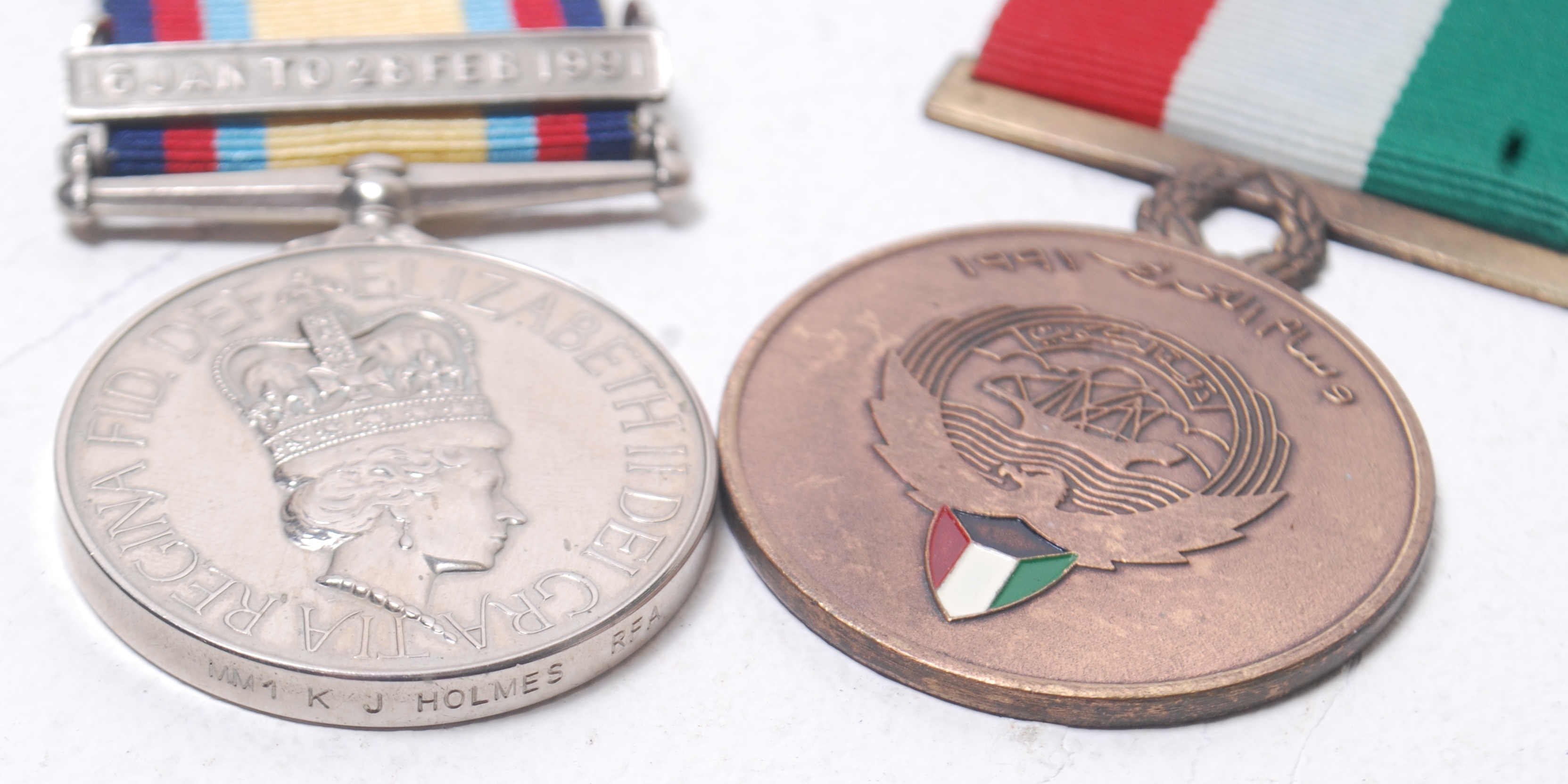 GULF WAR MEDAL GROUP: MM1 KJ Holmes RFA. Gulf War Medal 1990 - 1991. - Image 3 of 8