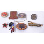 A collection enamel set vintage badges - medals.