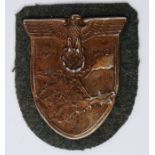 A Third Reich / Nazi second world war WWII era Krim / Russian Campaign Shield badge,