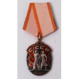 A WWII Second World War era Russian Order Of The Badge of Honour.