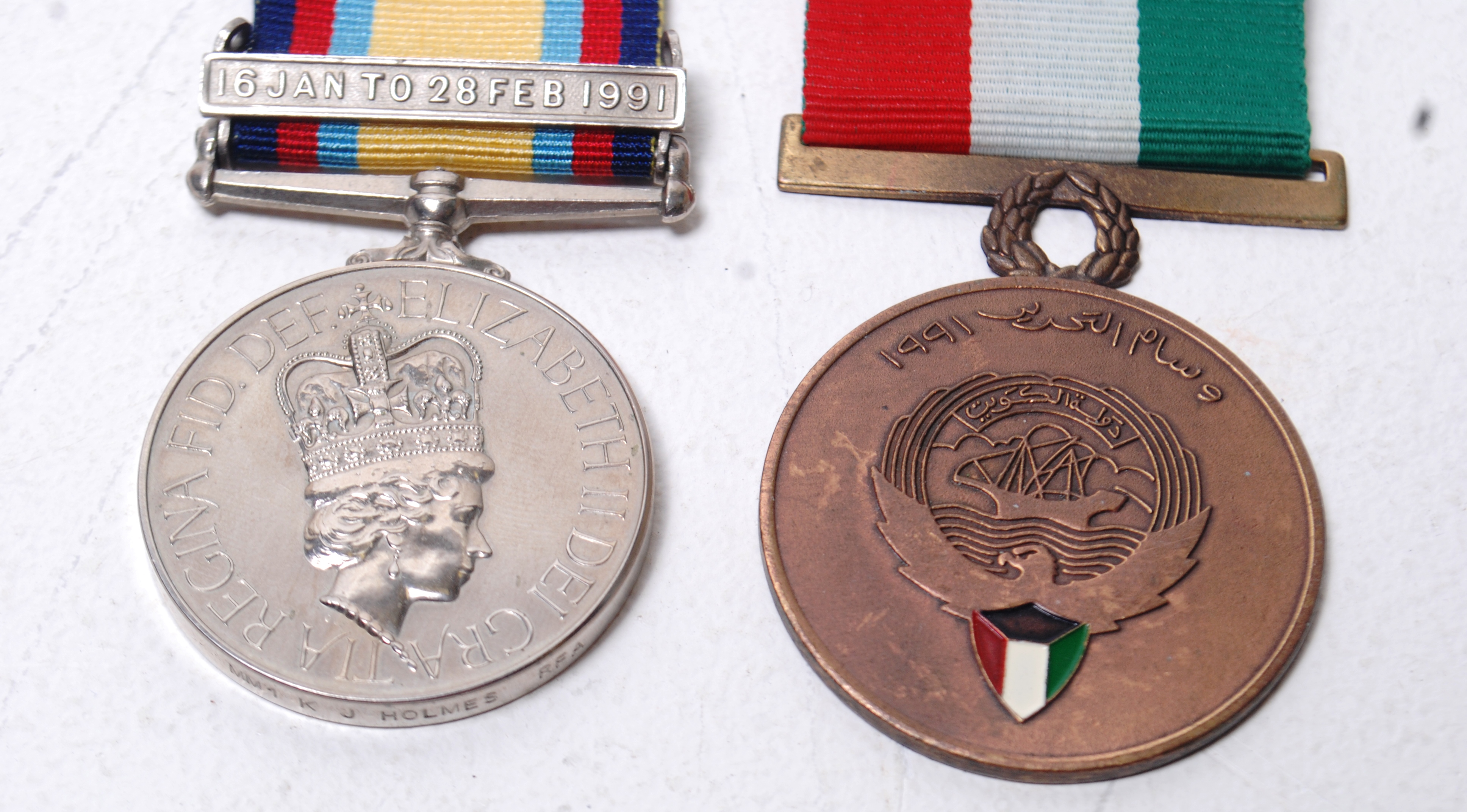 GULF WAR MEDAL GROUP: MM1 KJ Holmes RFA. Gulf War Medal 1990 - 1991. - Image 2 of 8