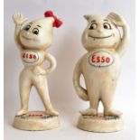 ESSO: A pair of Esso advertising mascots in cast iron ' Herr Frau ' & ' Herr Tropf ' hand painted,