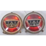 FORD ZEPHYR ZODIAC BADGE: 2x original c1950's Ford Zephyr / Zodiac car badge (possibly a steering