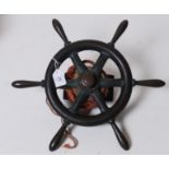 A good 20th century bronze small ships wheel.