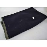 A fabulous and rare mid century believed GWR carriage blanket. In Royal blue with seamed edges.