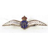 An original enamel military RAF sweetheart brooch with notation to centre,