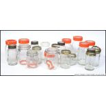 A collection of vintage and retro Kilner and Le Parfait jars,