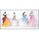 A group of 4 Royal Doulton figures of the year to inlude 1996 Belle HN3703 , 1997 Jessica HN3850 ,