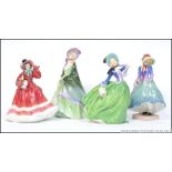 Royal Doulton figures to include Autumn Breezes HN1913, The Paisley Shawl HN1460 ( A/F ),