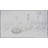 A collection of crystal wares to include a set of 6x Waterford Crystal wine goblets,