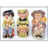 Three Royal Doulton character toby jugs
