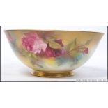 A Royal Worcester Ivory blush fruit bowl