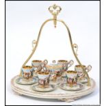 A Capodimonte large tea service set on a