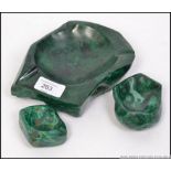 A Malachite 20th century carved agate st