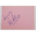 PETER SELLERS: An original autograph boo