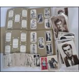 A collection of cigarette cards to include Carreras film stars and others loose in tin etc