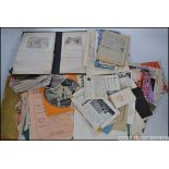 A selection of assorted ephemera to include various antique and vintage photographs,
