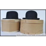 6 7/8 Gents bowler hat , plus one other of similar size marked Henry Heath by Royal Warrant.