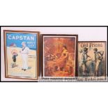 3 x Repro prints, 'Old Friend', 'Capstan' and 'Cinderella' Cigarettes.