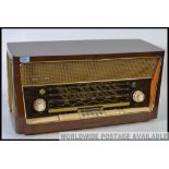 A fantastic mid century wooden cased Grundig Type 4090 HIFI Zauberklang MW / LW valve radioin