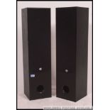 A pair 20th century tall ebonised German made CAT speakers,