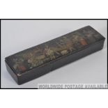 A 19th century Japanese laquered travailing pen box,