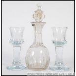 A vintage Richardson's Patent glass small decanter (with lead button) and associated stopper,