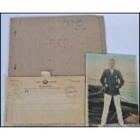 PERSONAL EFFECTS OF HUGH DEMPSTER: A collection of three items from the personal archive of 1930's
