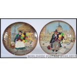 2 Royal Doulton plates one being ' Balloon Man ' plate D6655 together with The Old Balloon seller