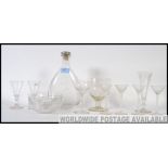 A collection of glasswares to include an 19th century glass rummer,