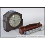 An unusual well engineered polished steel viewing scope / periscope complete in leather case.