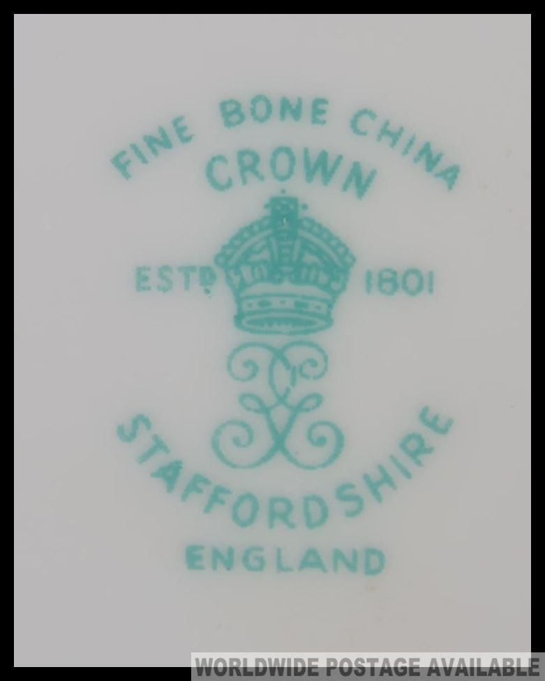 A six place setting Crown Staffordshire tea service. - Image 4 of 4