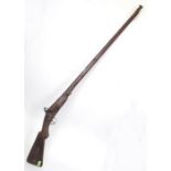 An 18th / 19th century Anglo - Indian Bandaq Matchlock musket rifle.