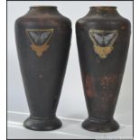 A pair of early 20th century High Art Nouveau Bretby Clanta vases,