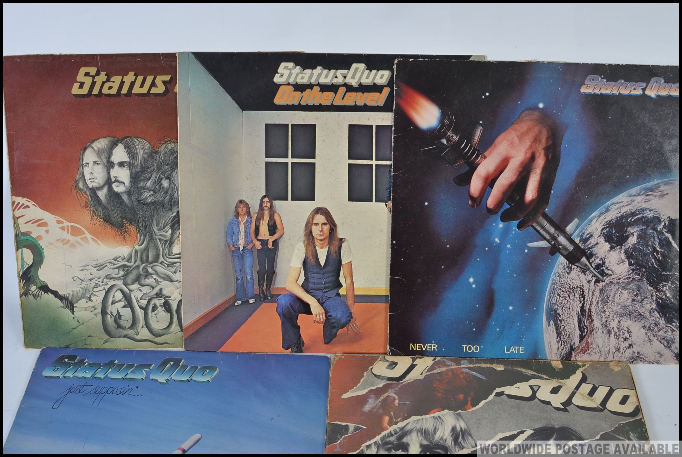 A collection f seven Status Quo vinyl music albums to include Status Quo, On The Level, - Bild 3 aus 3