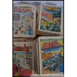 A collection of 135x vintage comic books, to include 87x Beano, 68x Dandy and various Battle Comics.
