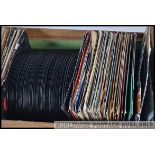 A vintage jukebox collection of 45rpm vinyl record singles,