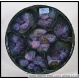 A really good Eric Leaper of Newlyn, serving platter in a lovely colour, mostly purples,