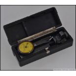 An unusual cased engineers instrument by Federel having central gauge within original box L10cm